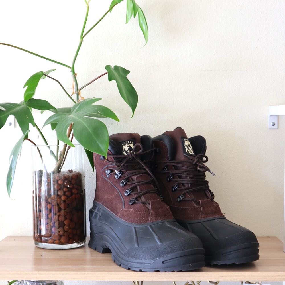 New Men's Brown & Black Rugged Exposure Mammoth II Winter Snow Boots size 12